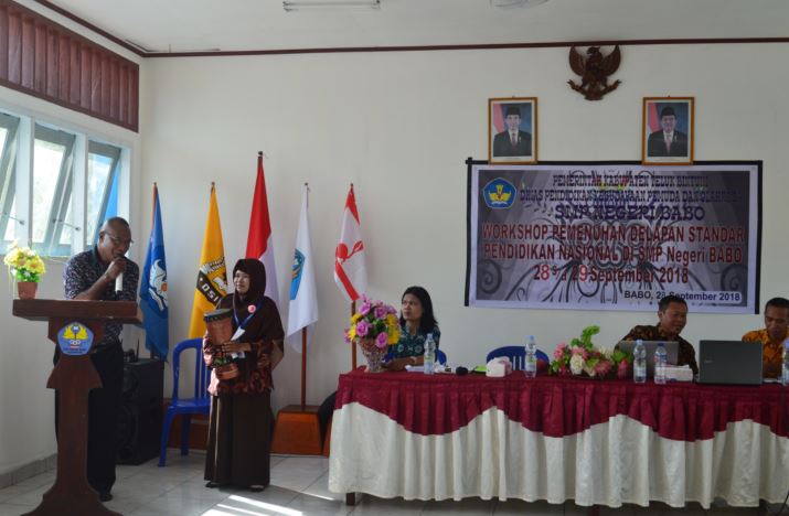 Workshop Pemenuhan 8 Standar Pendidikan di SMP NEGERI BABO Tahun 2018